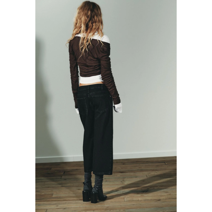 Джортсы бермуды trf средней посадки из денима