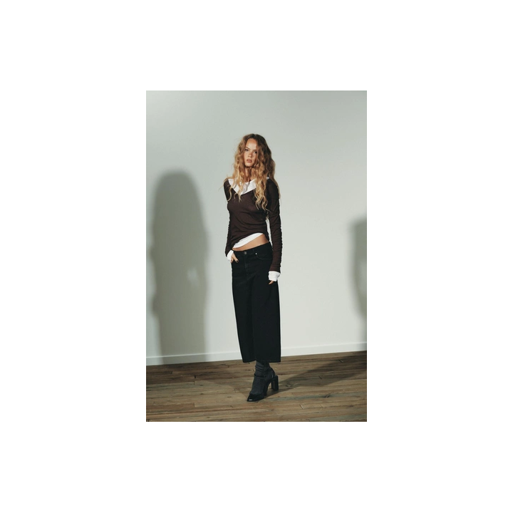 Джортсы бермуды trf средней посадки из денима