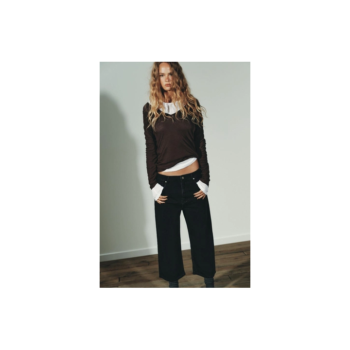 Джортсы бермуды trf средней посадки из денима