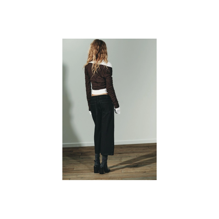 Джортсы бермуды trf средней посадки из денима