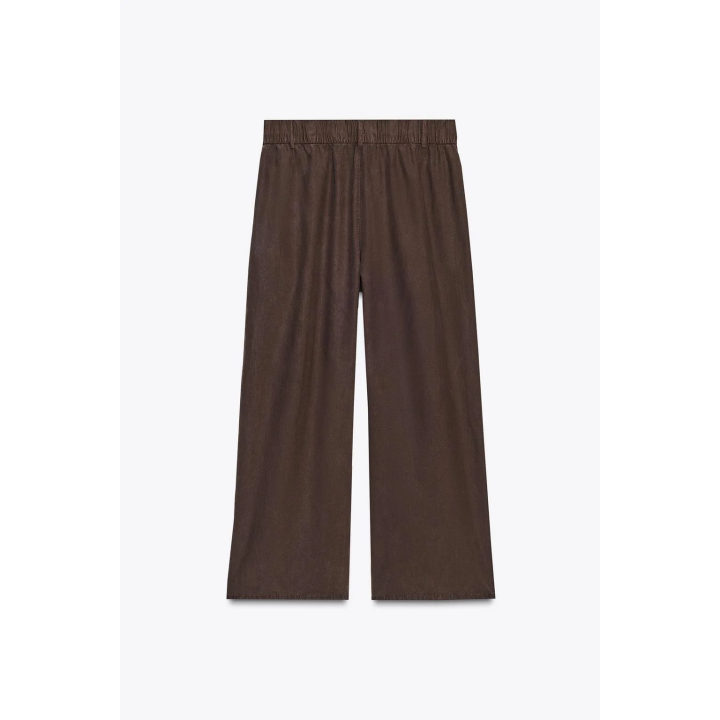 УКОРОЧЕННЫЕ БРЮКИ ИЗ СТРУЯЩЕЙСЯ ТКАНИ