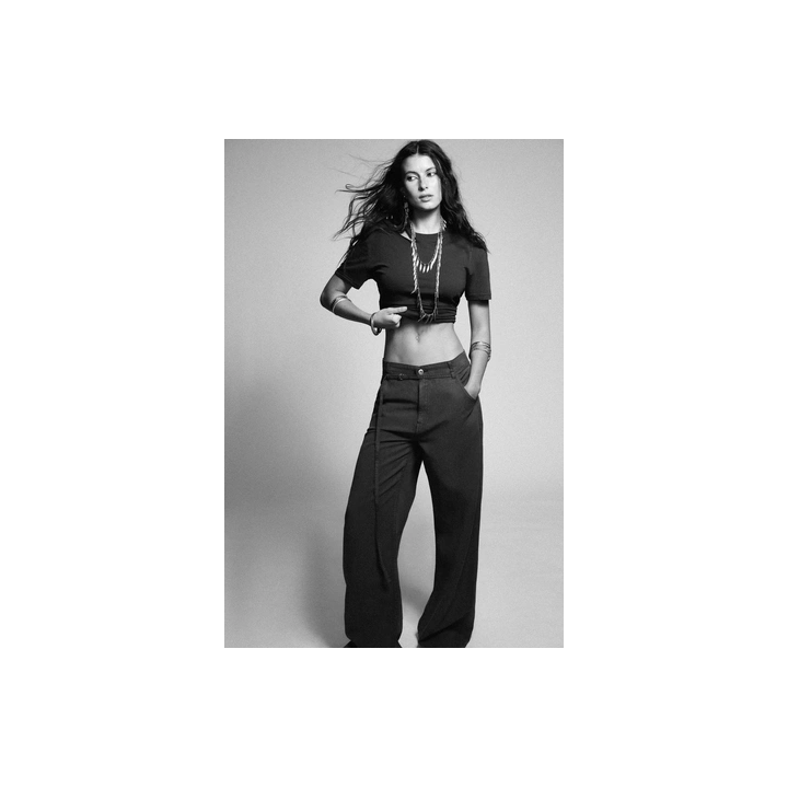 СТРУЯЩИЕСЯ БРЮКИ С РЕМНЕМ