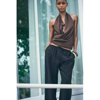 ТОП С ГОРЛОВИНОЙ ХАЛТЕР И ДРАПИРОВКОЙ