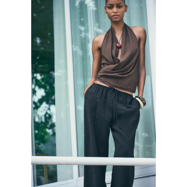 ТОП С ГОРЛОВИНОЙ ХАЛТЕР И ДРАПИРОВКОЙ