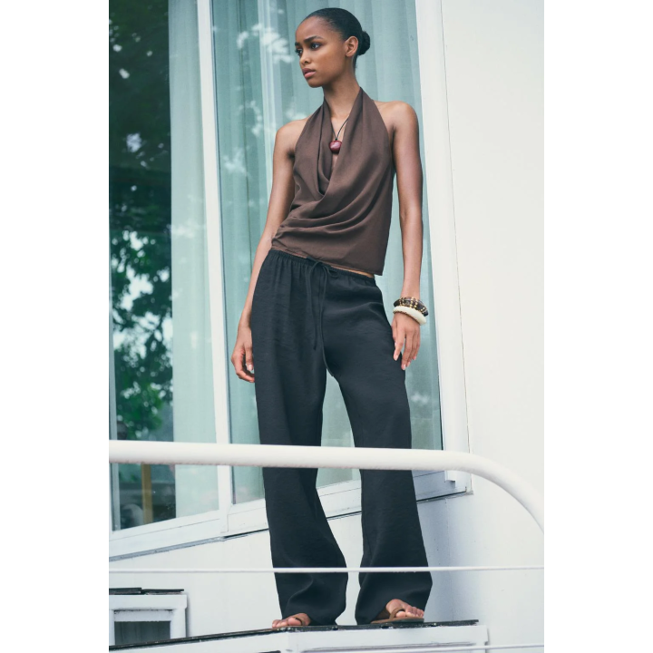 ТОП С ГОРЛОВИНОЙ ХАЛТЕР И ДРАПИРОВКОЙ