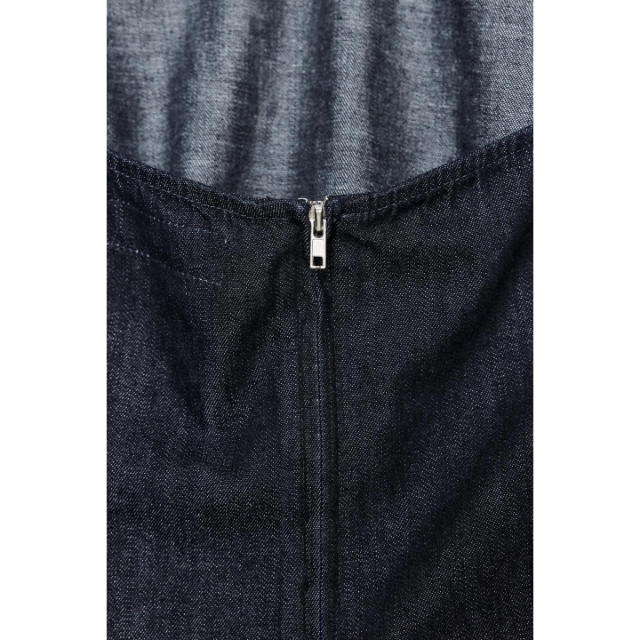 ДЖИНСОВЫЙ ТОП TRF С ГОРЛОВИНОЙ ХАЛТЕР