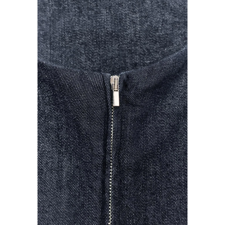 ДЖИНСОВОЕ АСИММЕТРИЧНОЕ ПЛАТЬЕ TRF