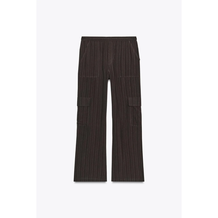 СТРУЯЩИЕСЯ БРЮКИ КАРГО В ПОЛОСКУ