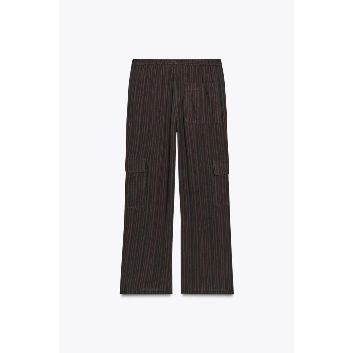 СТРУЯЩИЕСЯ БРЮКИ КАРГО В ПОЛОСКУ