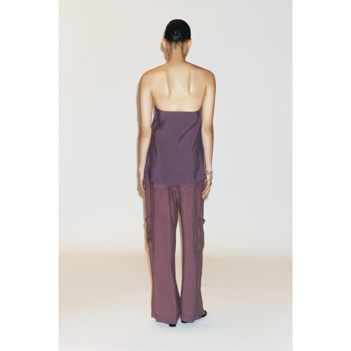 БРЮКИ КАРГО ИЗ СТРУЯЩЕЙСЯ ТКАНИ