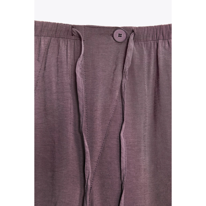 БРЮКИ КАРГО ИЗ СТРУЯЩЕЙСЯ ТКАНИ