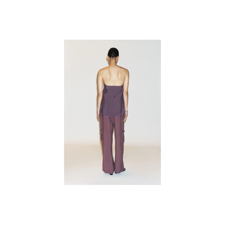 БРЮКИ КАРГО ИЗ СТРУЯЩЕЙСЯ ТКАНИ