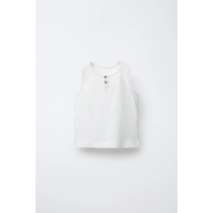 Блуза без рукавов с пуговицами