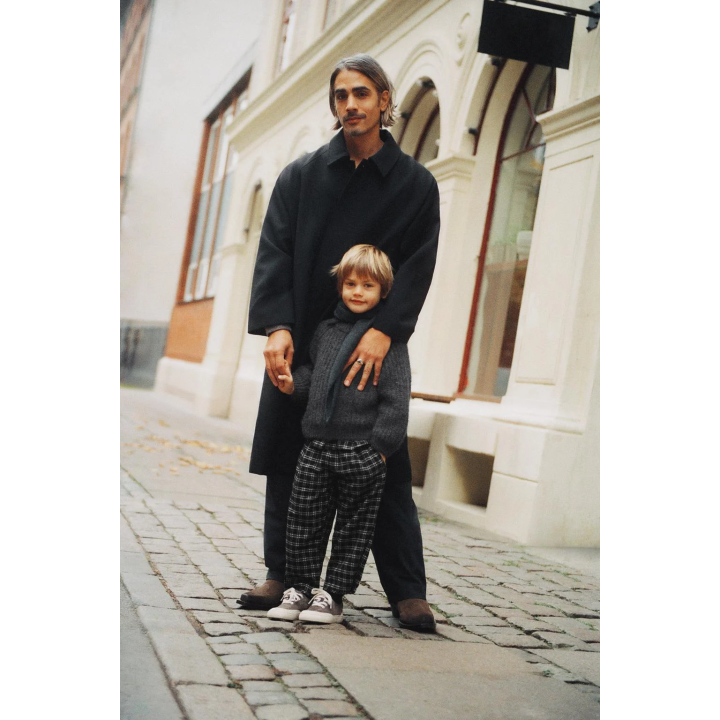 Брюки в клетку с зауженным кроем