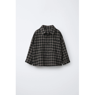 Рубашка в клетку с карманом