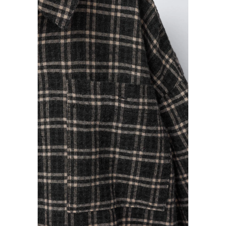 Рубашка в клетку с карманом