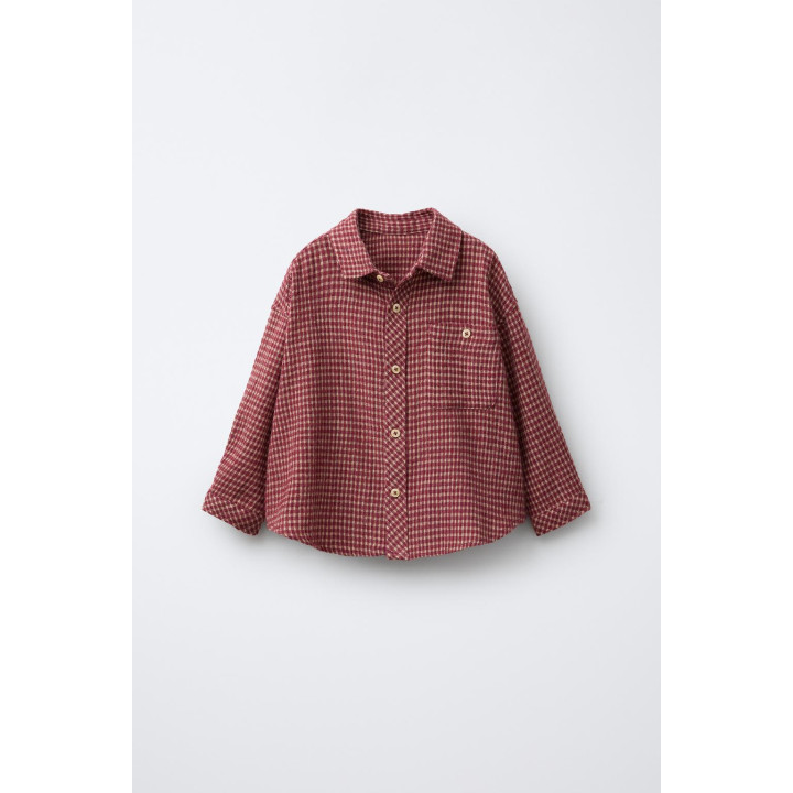 Рубашка в клетку с карманом