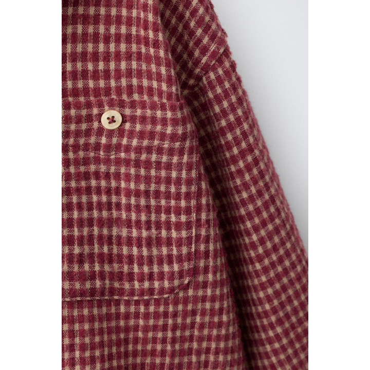 Рубашка в клетку с карманом