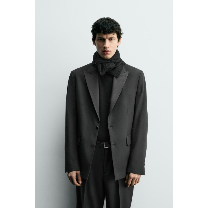 Блейзер из шерстяно-микрофибрного материала для праздничных ужинов