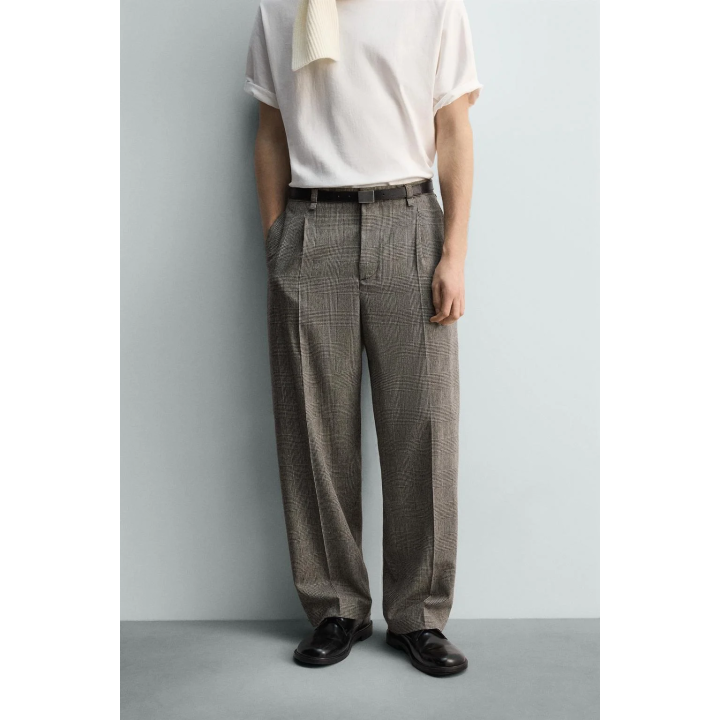 БРЮКИ RELAXED FIT В КЛЕТКУ