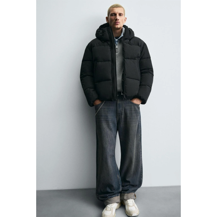 СТЕГАНАЯ КУРТКА С КАПЮШОНОМ