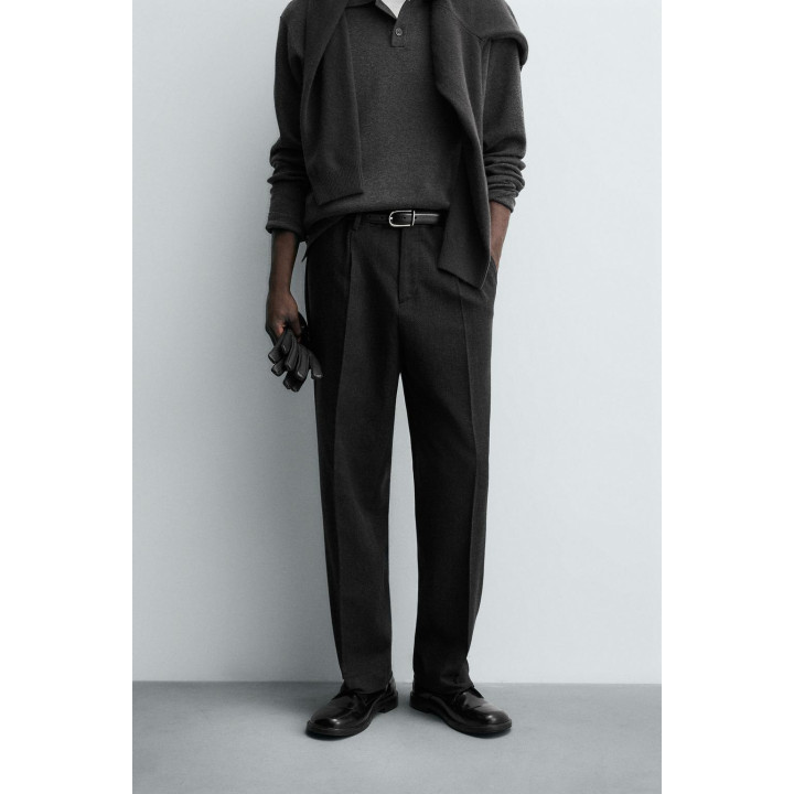 БРЮКИ ИЗ ХЛОПКА И ШЕРСТИ С РЕЛЬЕФНЫМ УЗОРОМ — LIMITED EDITION