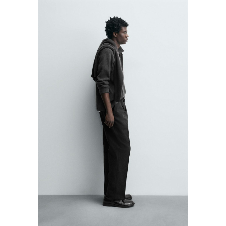 БРЮКИ ИЗ ХЛОПКА И ШЕРСТИ С РЕЛЬЕФНЫМ УЗОРОМ — LIMITED EDITION