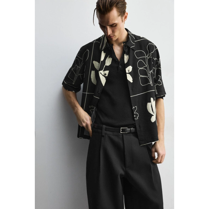 Рубашка с абстрактным принтом