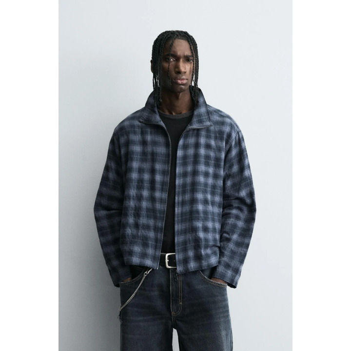 РУБАШКА В КЛЕТКУ НА МОЛНИИ