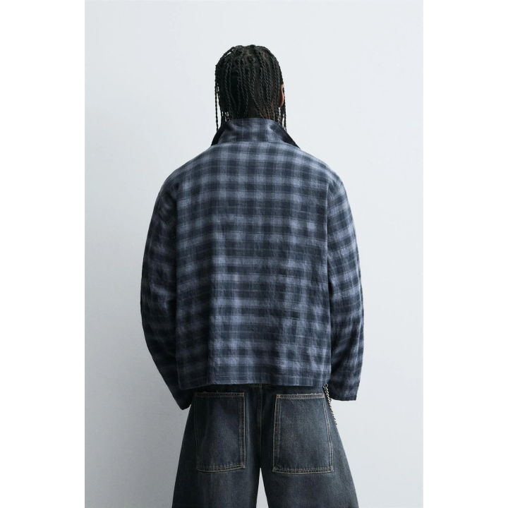 РУБАШКА В КЛЕТКУ НА МОЛНИИ