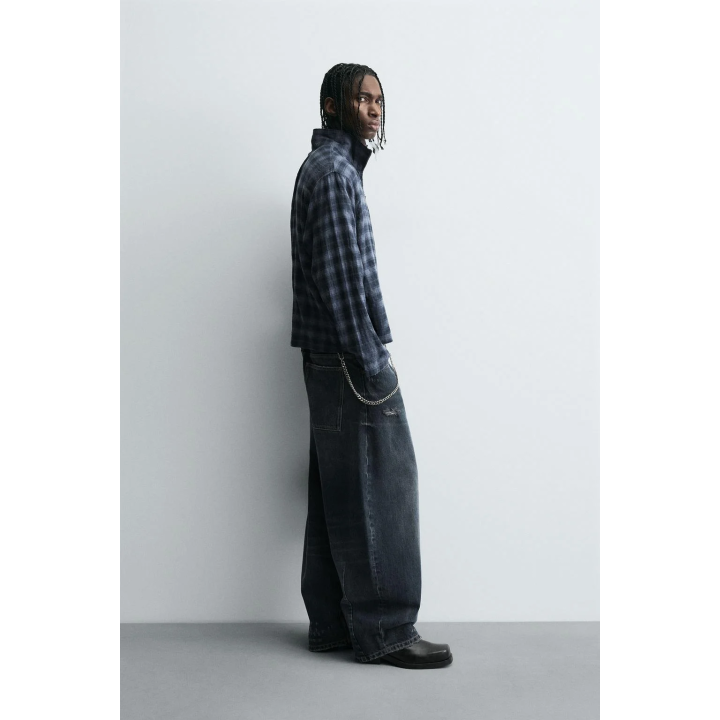 РУБАШКА В КЛЕТКУ НА МОЛНИИ