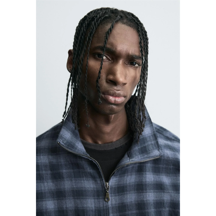 РУБАШКА В КЛЕТКУ НА МОЛНИИ