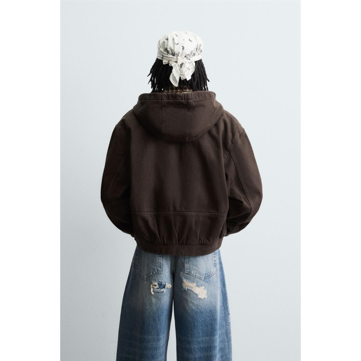 СТЕГАНАЯ КУРТКА С КАПЮШОНОМ