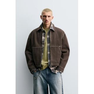 Куртка с контрастным текстурным узором