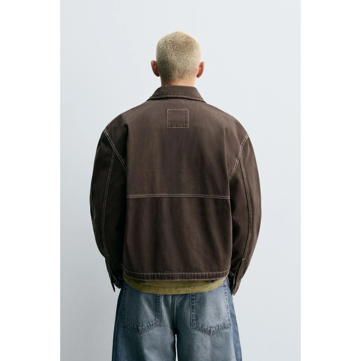 Куртка с контрастным текстурным узором