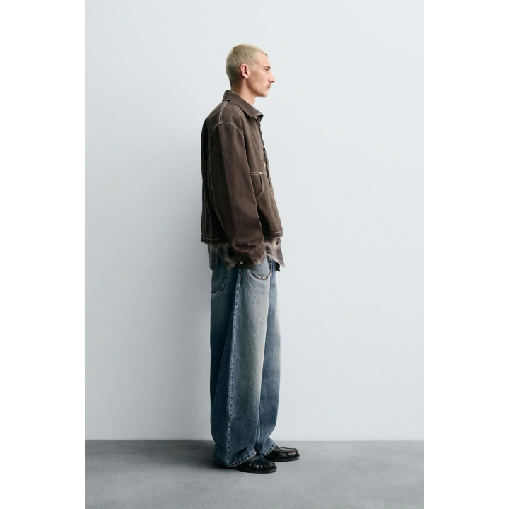 Куртка с контрастным текстурным узором