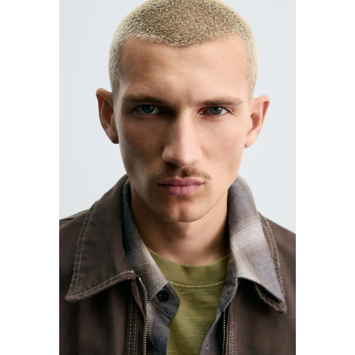 Куртка с контрастным текстурным узором