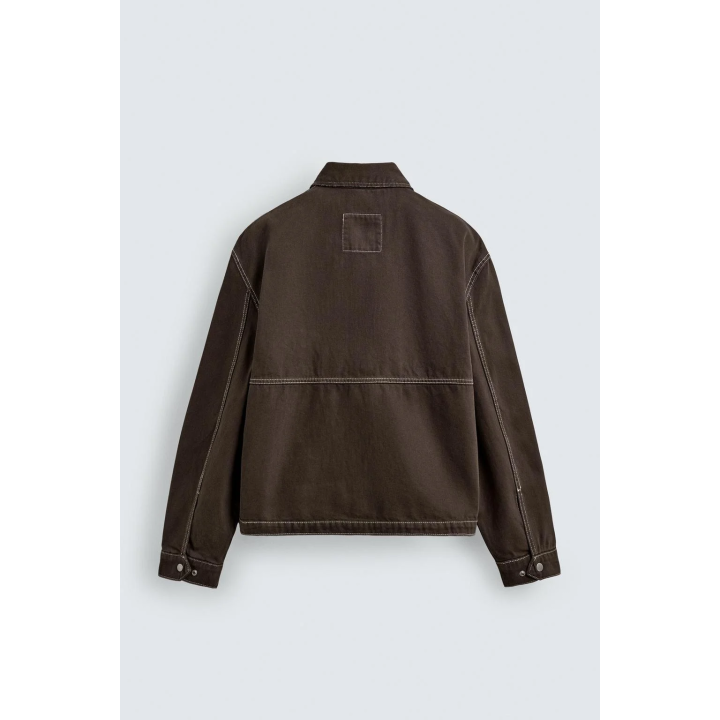 Куртка с контрастным текстурным узором