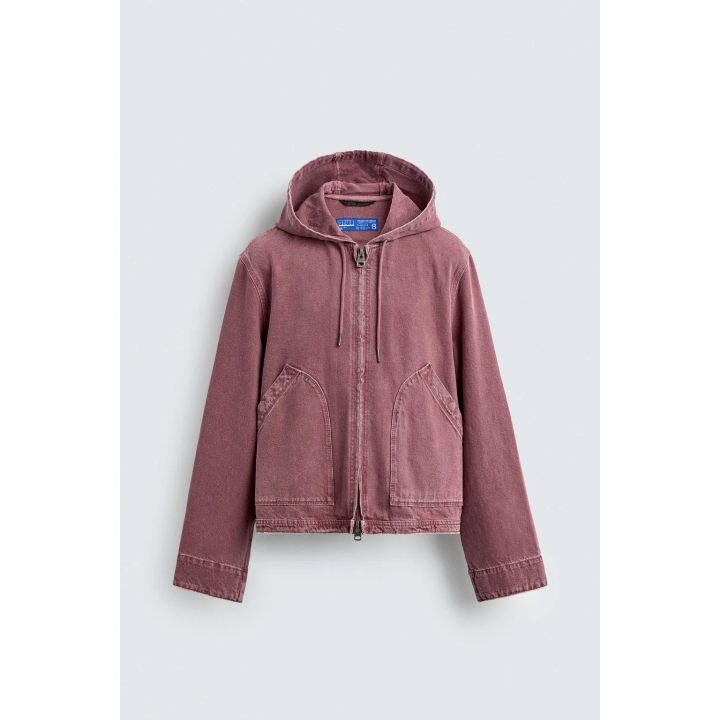 Джинсовая куртка с капюшоном