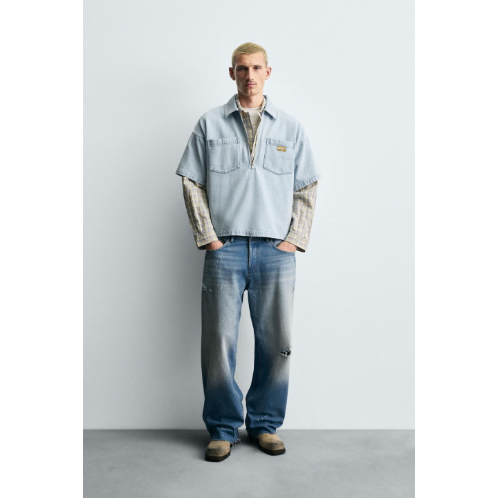 ЛЕГКОЕ ДЖИНСОВОЕ ПОЛО