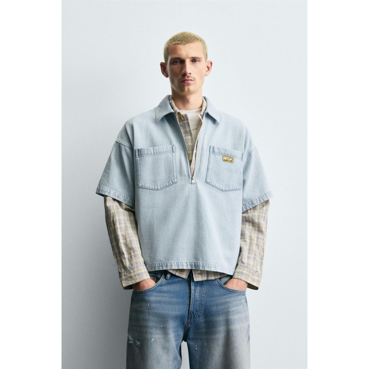 ЛЕГКОЕ ДЖИНСОВОЕ ПОЛО