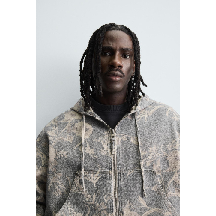 Джинсовый куртка с абстрактным принтом