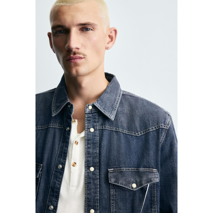 Джинсовая рубашка western