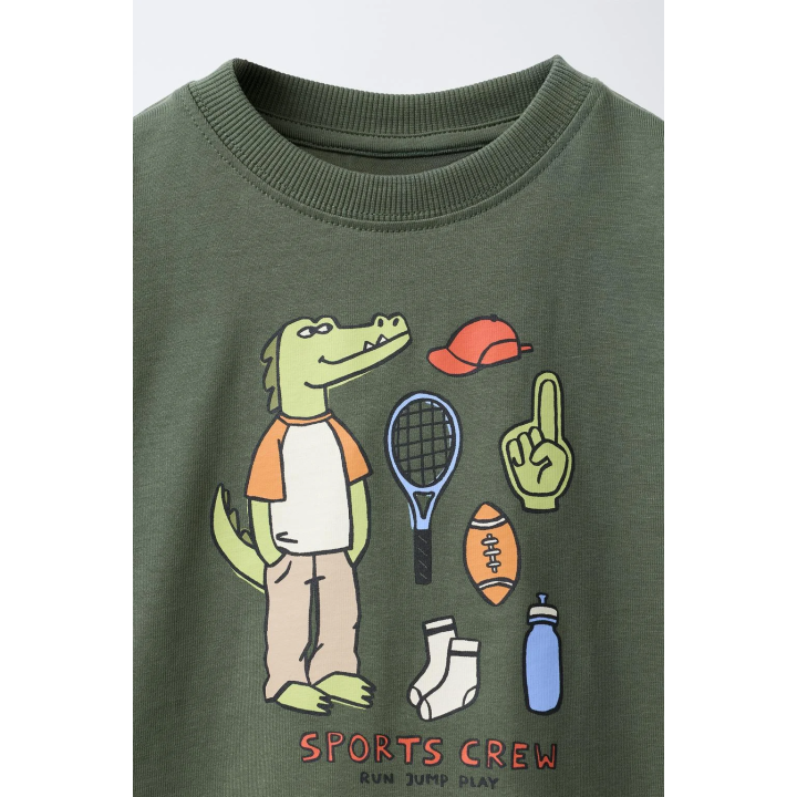 ФУТБОЛКА С АНИМАЛИСТИЧЕСКИМ ПРИНТОМ