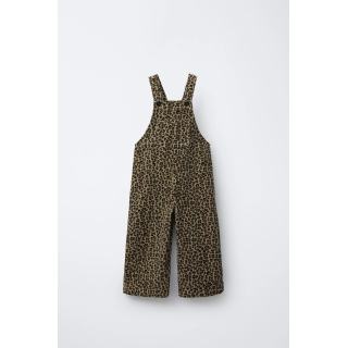 КОМБИНЕЗОН ИЗ МИКРОВЕЛЬВЕТА С АНИМАЛИСТИЧНЫМ ПРИНТОМ