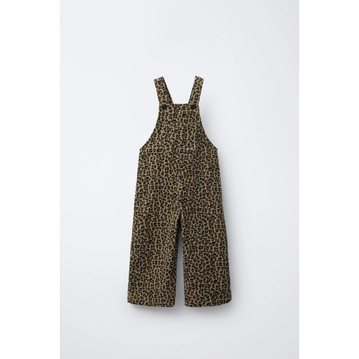 КОМБИНЕЗОН ИЗ МИКРОВЕЛЬВЕТА С АНИМАЛИСТИЧНЫМ ПРИНТОМ