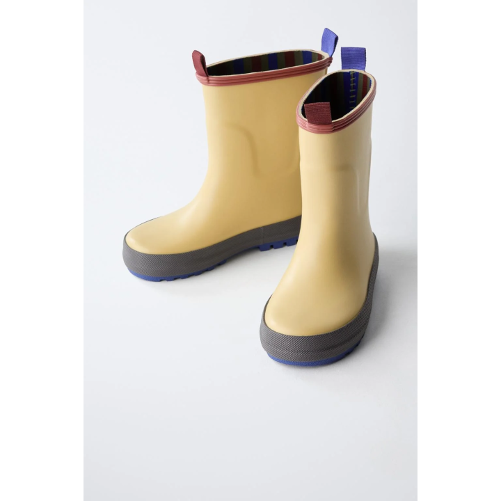 Резиновые сапоги zara с блоками цветов