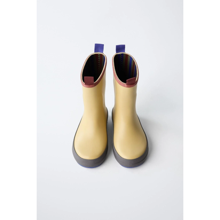 Резиновые сапоги zara с блоками цветов