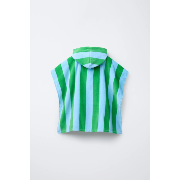 ПОЛОТЕНЦЕ ПОНЧО В ПОЛОСКУ С ПРИНТОМ «ЛИМОН»