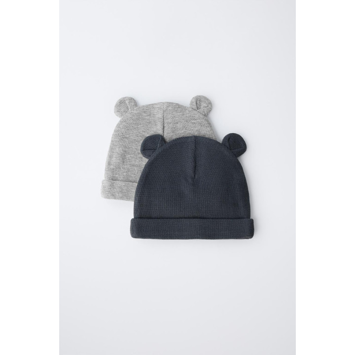 НАБОР ИЗ ДВУХ ШАПОК WAFFLE С УШКАМИ